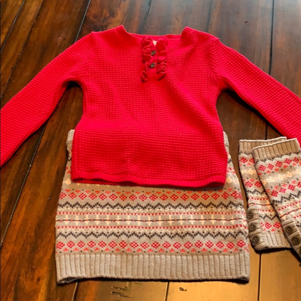 Sweater skirt and shirt. 2T